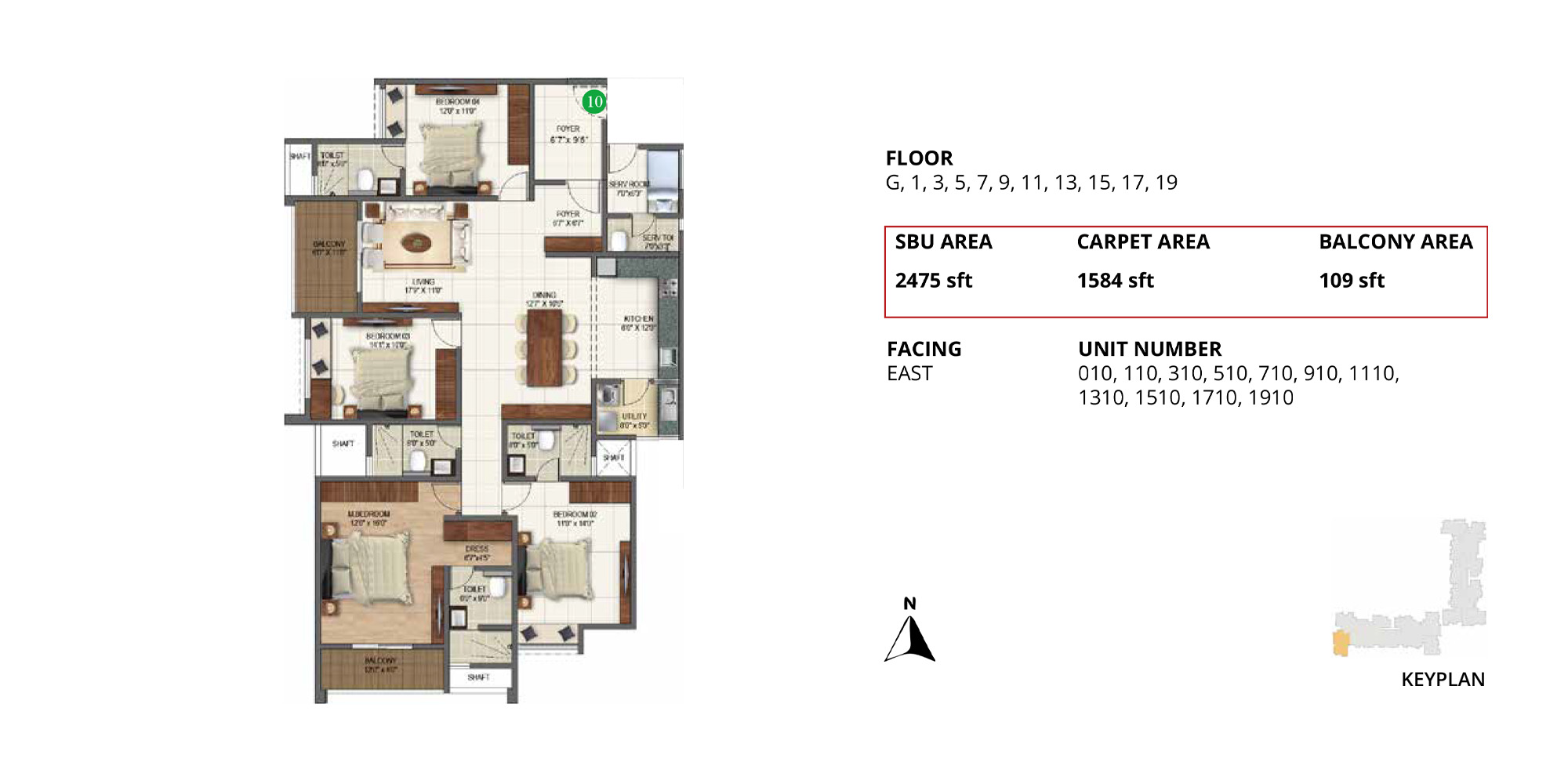 4 bhk Apartment for sale in whitefield